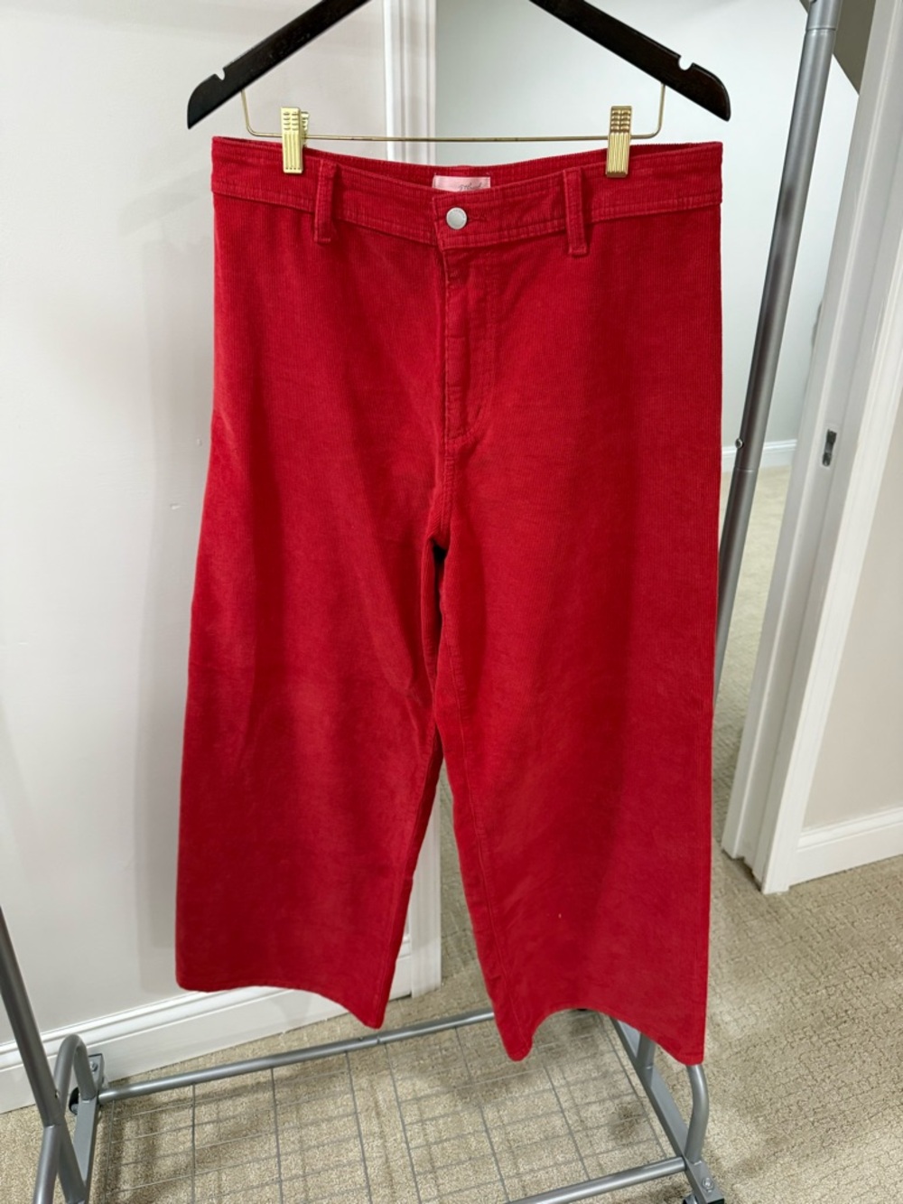 Universal Thread Wide Leg Sailor Red Corduroy Pants Sz 12